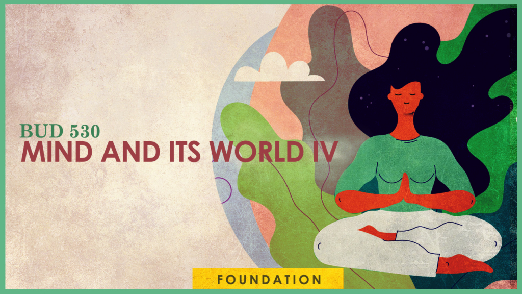header image for Mind & Its World course. Women meditating.