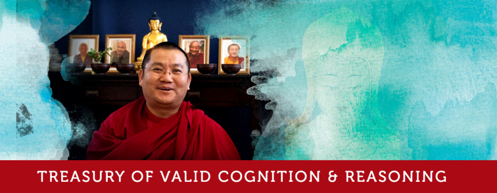 Treasury of Valid Cognition course image with Acharya Kelzang Wangdi.